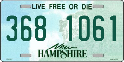 NH license plate 3681061