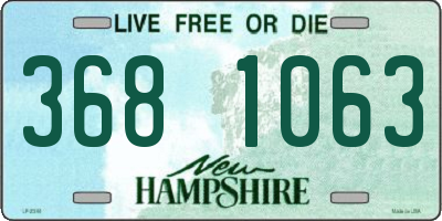 NH license plate 3681063