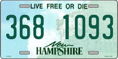 NH license plate 3681093