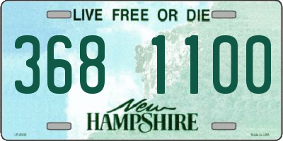 NH license plate 3681100