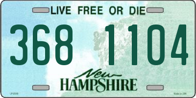NH license plate 3681104
