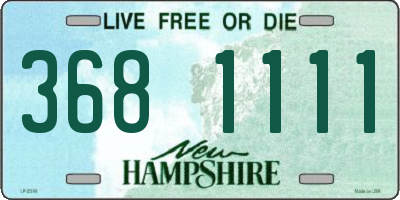 NH license plate 3681111