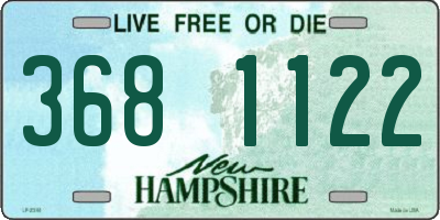 NH license plate 3681122