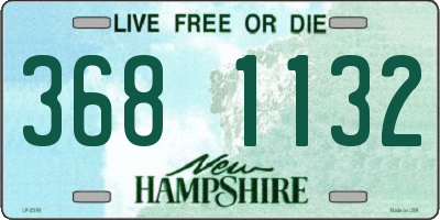NH license plate 3681132