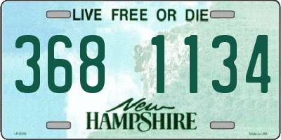 NH license plate 3681134
