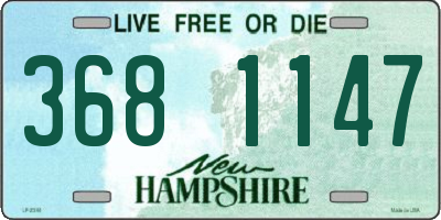 NH license plate 3681147