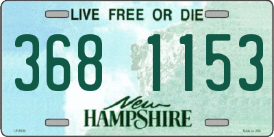NH license plate 3681153