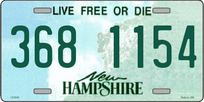 NH license plate 3681154
