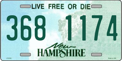 NH license plate 3681174