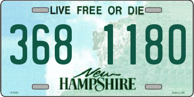NH license plate 3681180