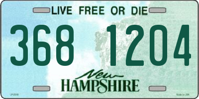 NH license plate 3681204