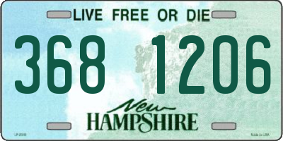 NH license plate 3681206