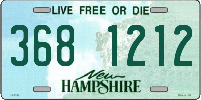 NH license plate 3681212
