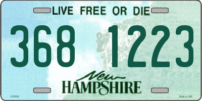 NH license plate 3681223