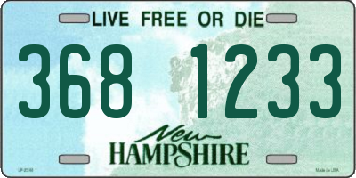 NH license plate 3681233