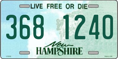 NH license plate 3681240