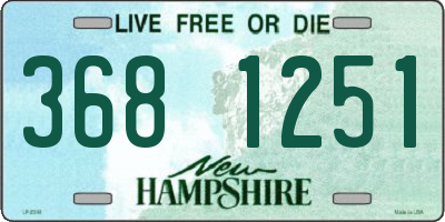 NH license plate 3681251
