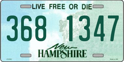 NH license plate 3681347