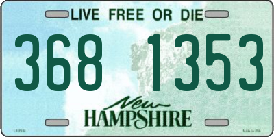 NH license plate 3681353