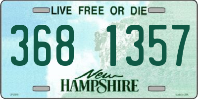 NH license plate 3681357