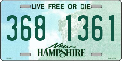 NH license plate 3681361
