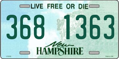 NH license plate 3681363