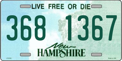 NH license plate 3681367