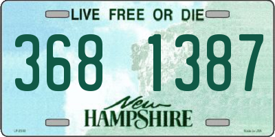 NH license plate 3681387