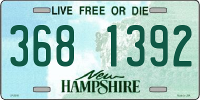 NH license plate 3681392