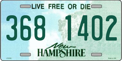 NH license plate 3681402