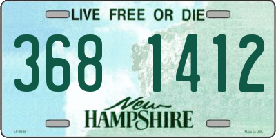 NH license plate 3681412