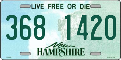 NH license plate 3681420