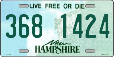NH license plate 3681424