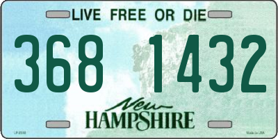 NH license plate 3681432
