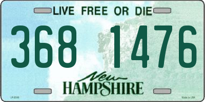 NH license plate 3681476