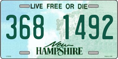 NH license plate 3681492