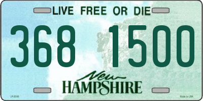 NH license plate 3681500