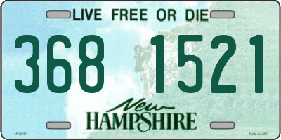 NH license plate 3681521