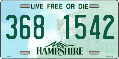 NH license plate 3681542