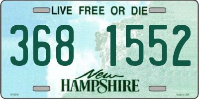 NH license plate 3681552