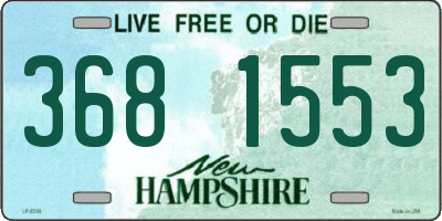 NH license plate 3681553