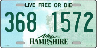 NH license plate 3681572