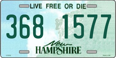 NH license plate 3681577