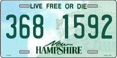 NH license plate 3681592