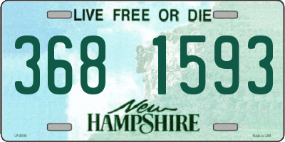 NH license plate 3681593