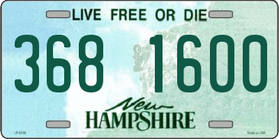 NH license plate 3681600