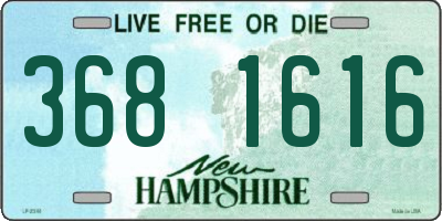 NH license plate 3681616