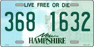 NH license plate 3681632