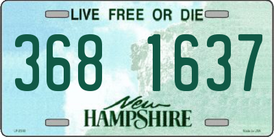 NH license plate 3681637