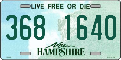 NH license plate 3681640